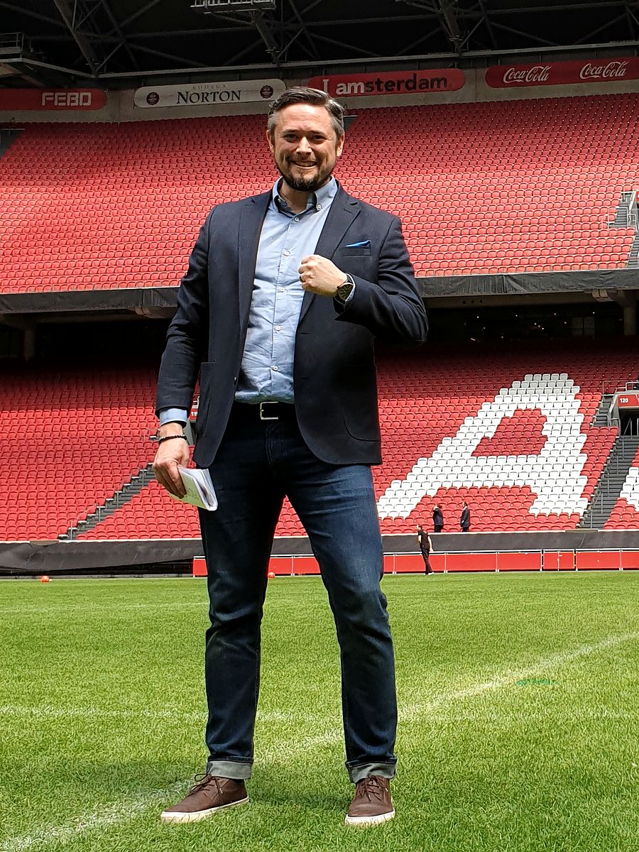 Martin Brandt kohdevierailulla Johan Cruijff ArenAlla Amsterdamissa.